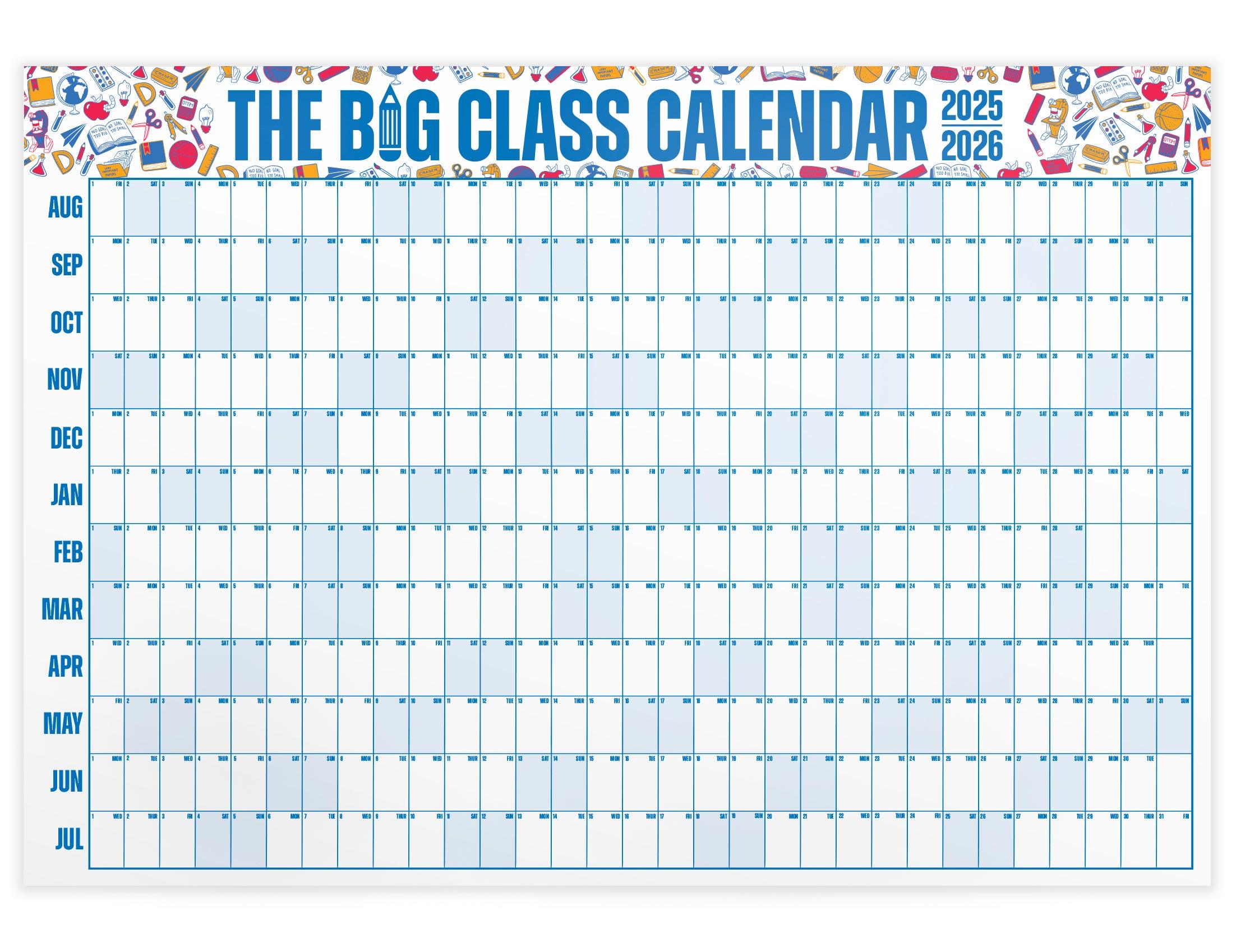 The Big Class Academic Calendar