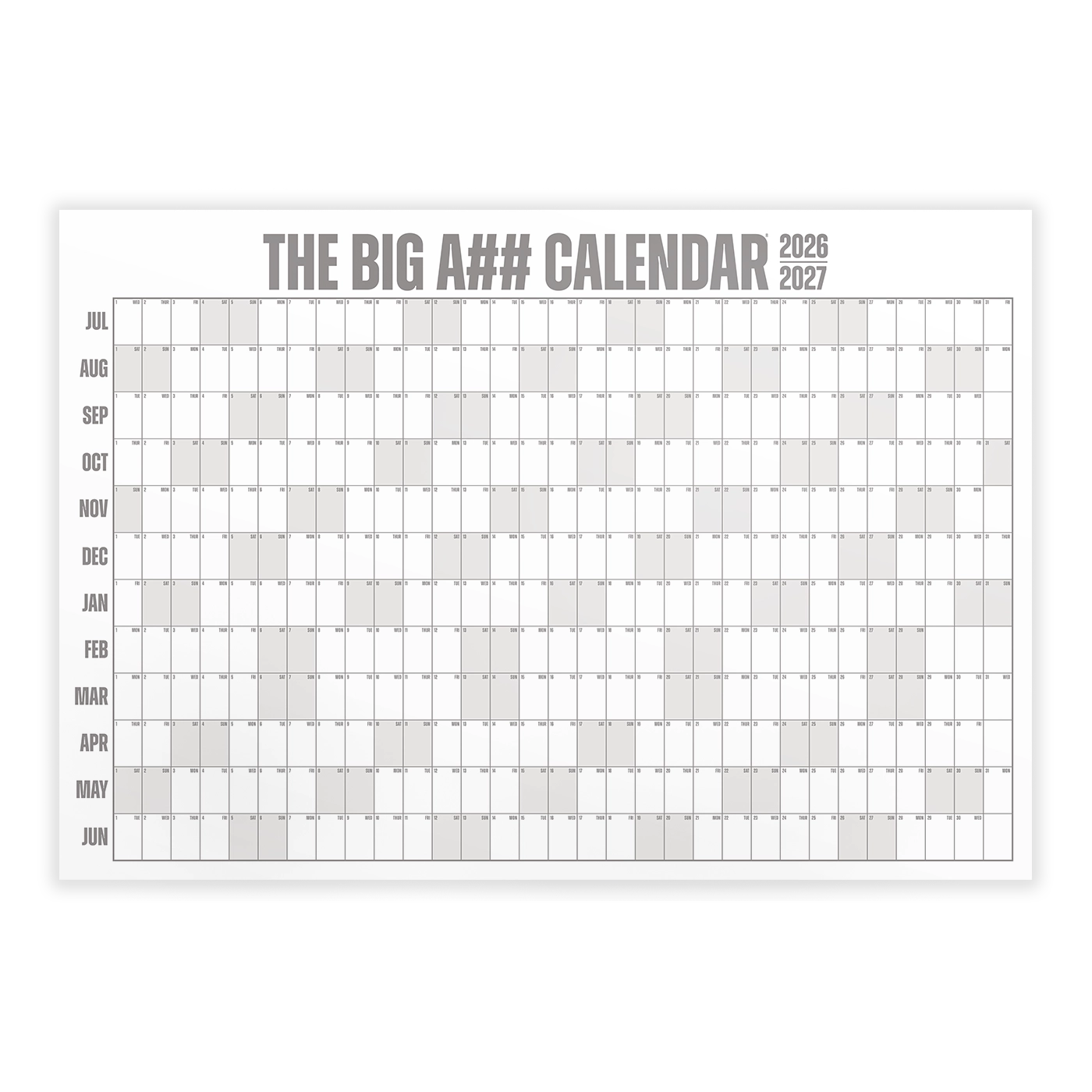 The Big A## Calendar - Academic Year