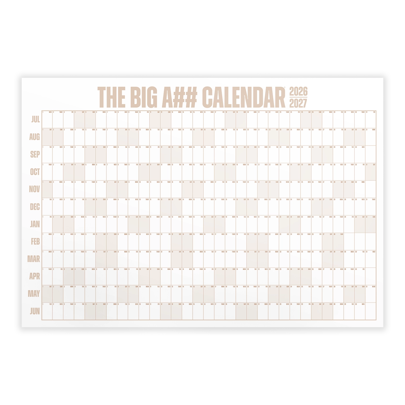 The Big A## Calendar - Academic Year
