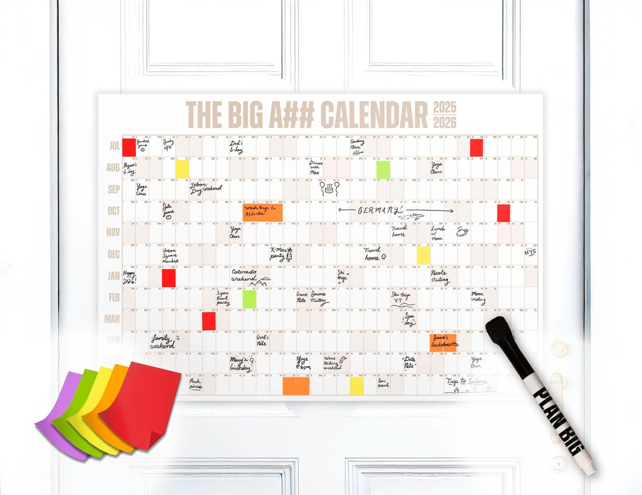 The Mid-Year Big A## Calendar - Door Size