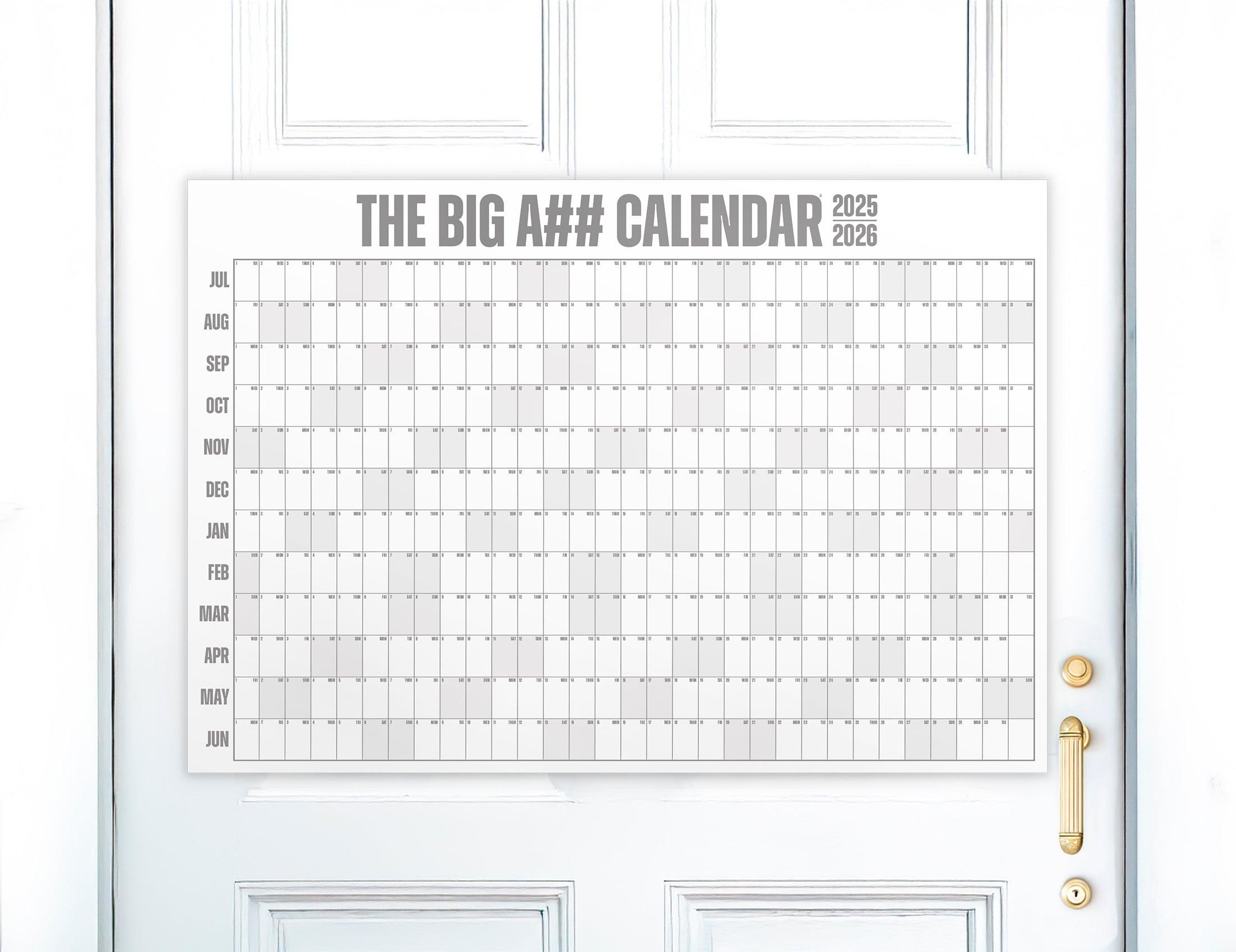 The Mid-Year Big A## Calendar - Door Size