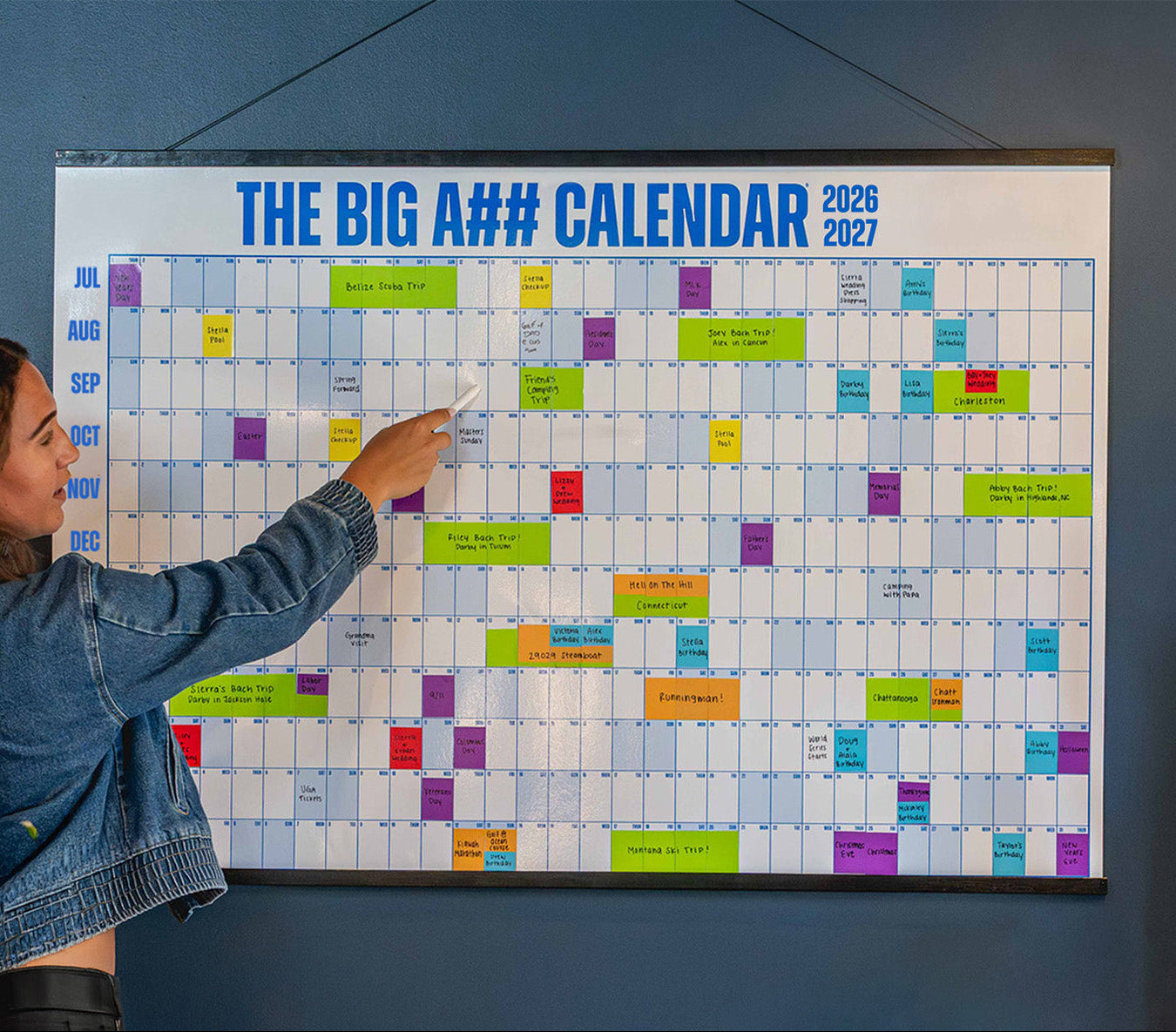 Yearly Dry Erase Wall Calendar | The Big A## Calendar – The Big A