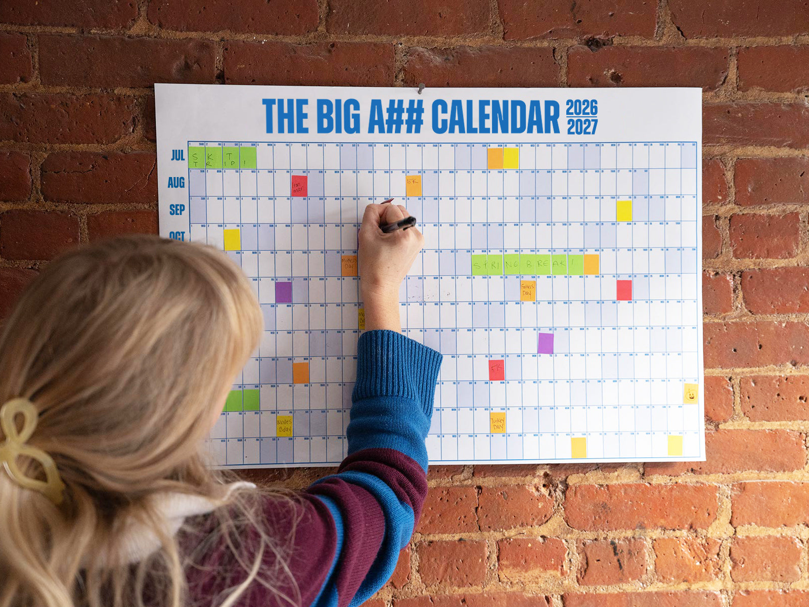 Yearly Dry Erase Wall Calendar | The Big A## Calendar – The Big A