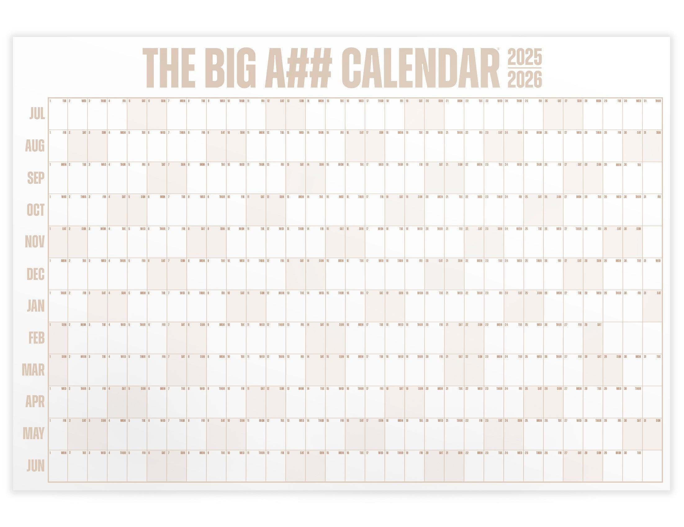 The Mid-Year Big A## Calendar